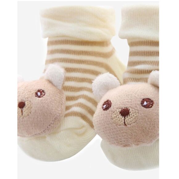 Bear Decor Baby Booties - Picture 3 of 4